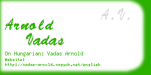arnold vadas business card